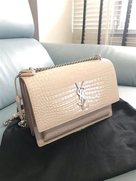 ysl sunset bag with handle|ysl sunset bag crocodile.